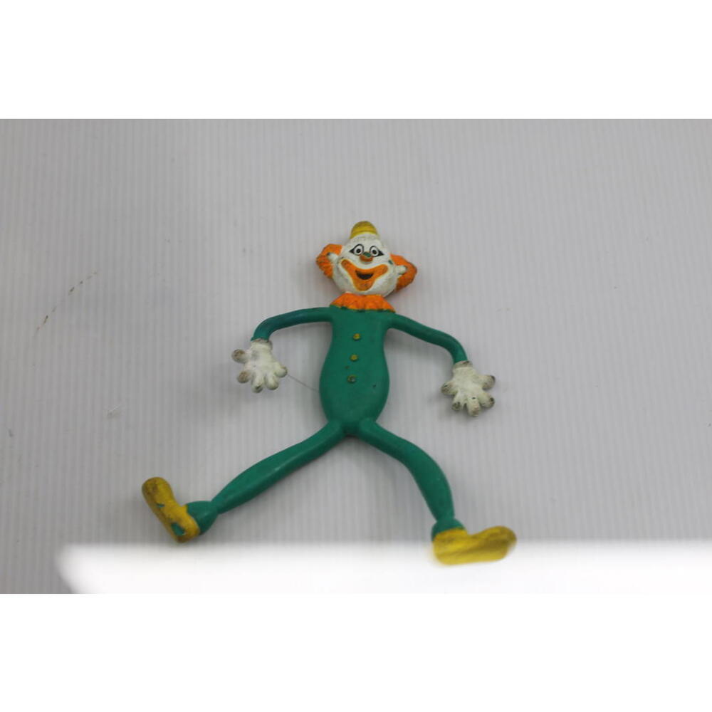 Vintage CIRCUS CLOWN (Green) 6" Bendy/ Bendable RUSS Figure 90s